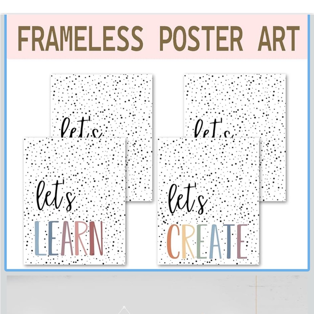 4 - 8x10 Colorful Inspirational Wall Art Set